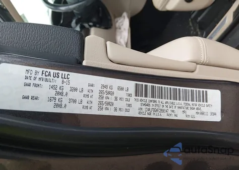 2015 Jeep Grand Cherokee Limited from USA, damaged, VIN 1C4RJFBGXFC950147